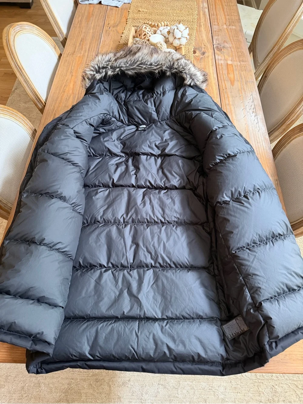 NORTH FACE MCMURDO 550 DOWN PARKA NWOT RET $400 BLACK W FUR